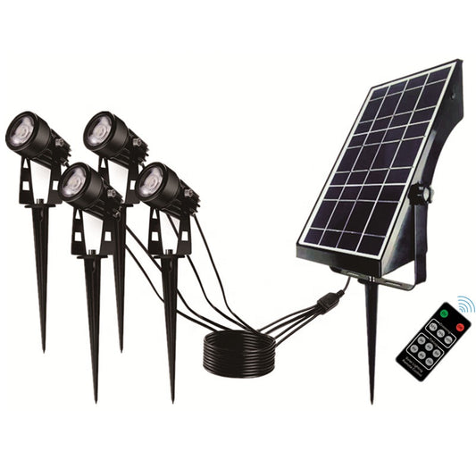 Solar LED Spotlights – Four Adjustable Heads