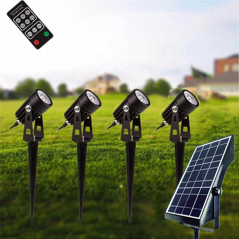 Solar LED Spotlights – Four Adjustable Heads