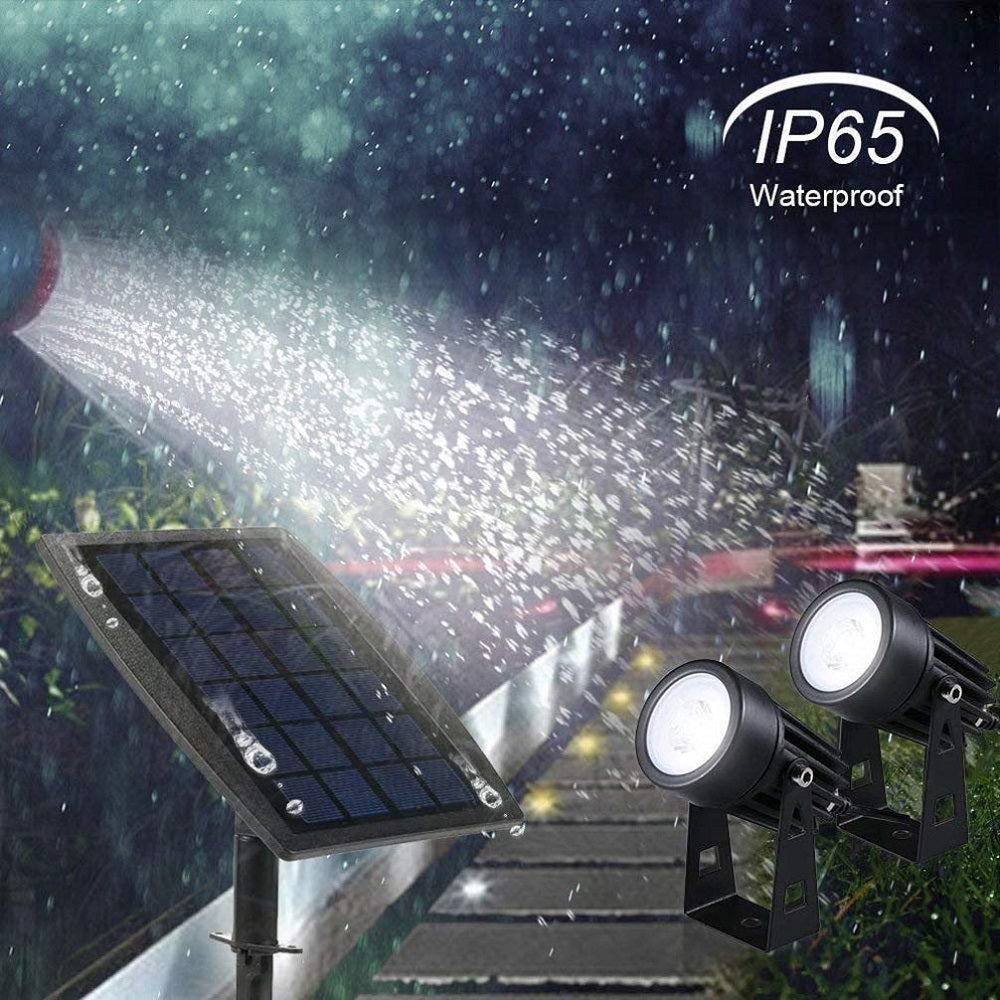 Solar LED Spotlights – Four Adjustable Heads