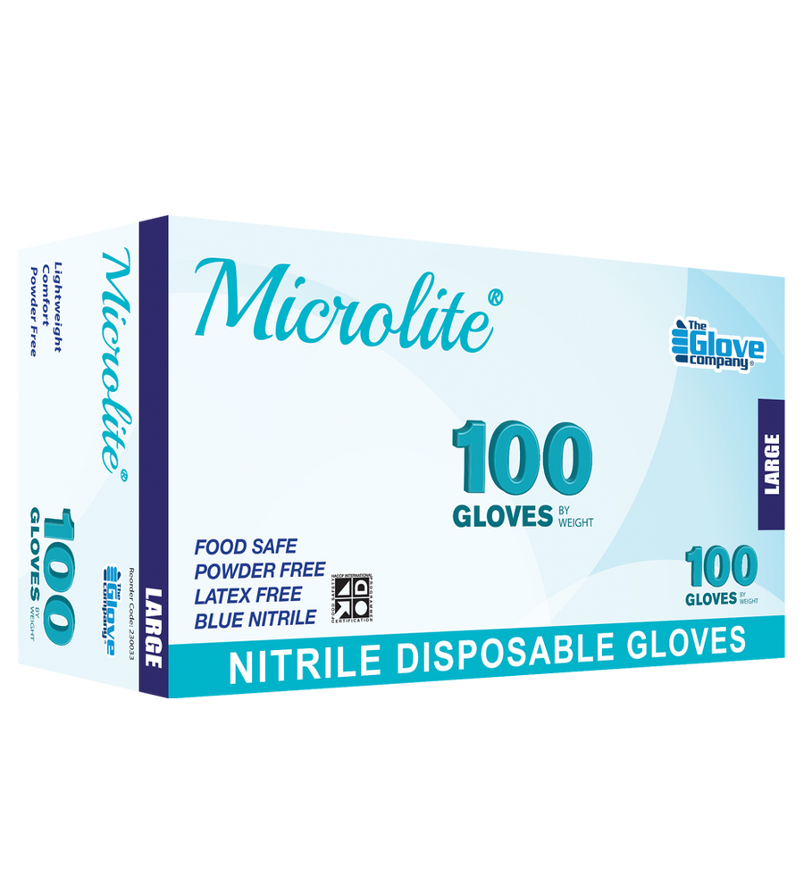 Microlite Nitrile - Disposable Medical Gloves - 100pc Large