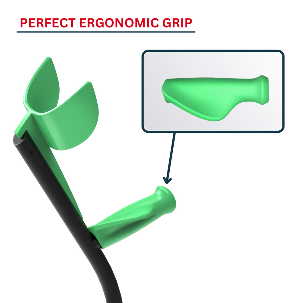 Let's Twist Again Ergonomic Crutches x 2 - Green