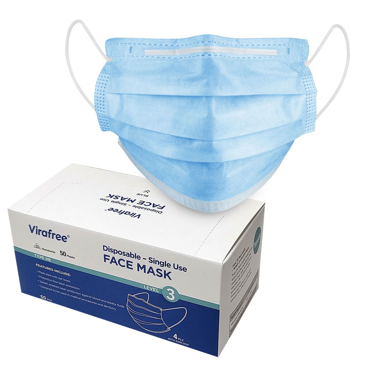 Disposable Surgical Face Mask - 50 Masks Level 3