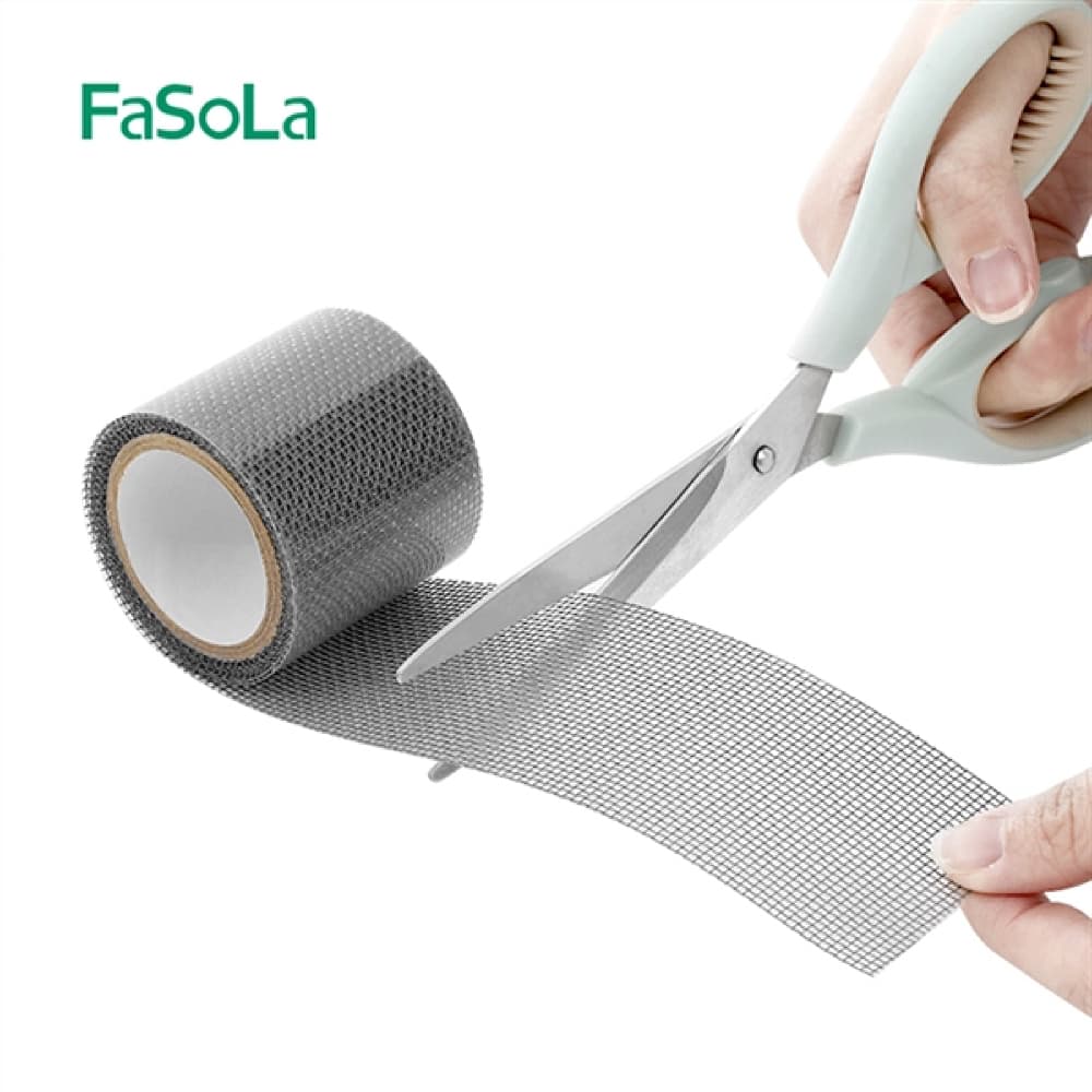 Fasola Reel Screen Window Hole Stickers Grey Color 5*200cm