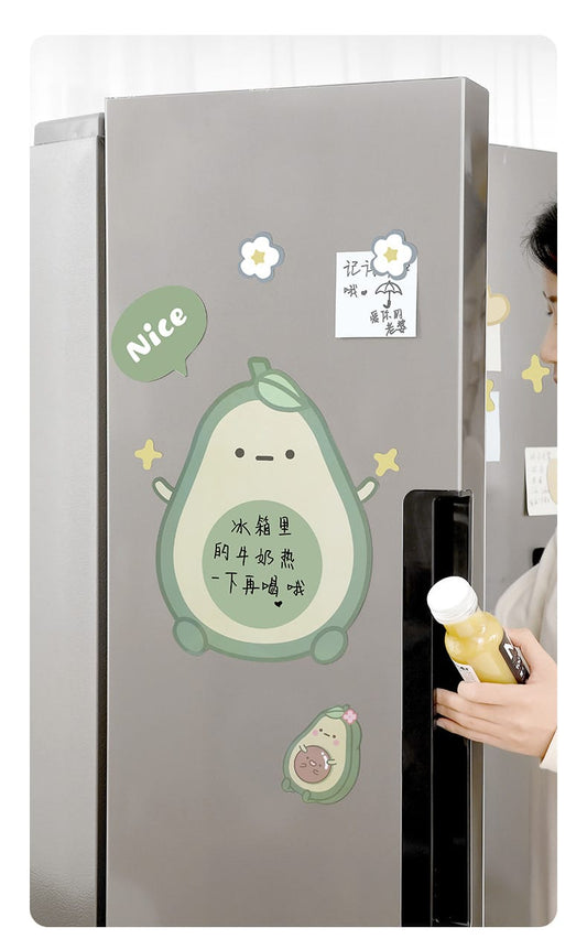 Magnetic Refrigerator Message Board Green Avocado Shape 28*36cm