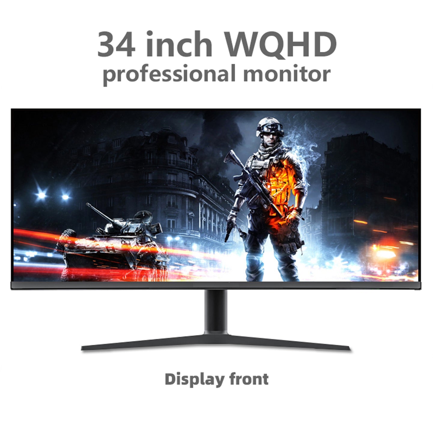 34 Inch Ultrawide 3440x1440 HDMI DP 165Hz 1000:1 Flat LED Gaming Monitor