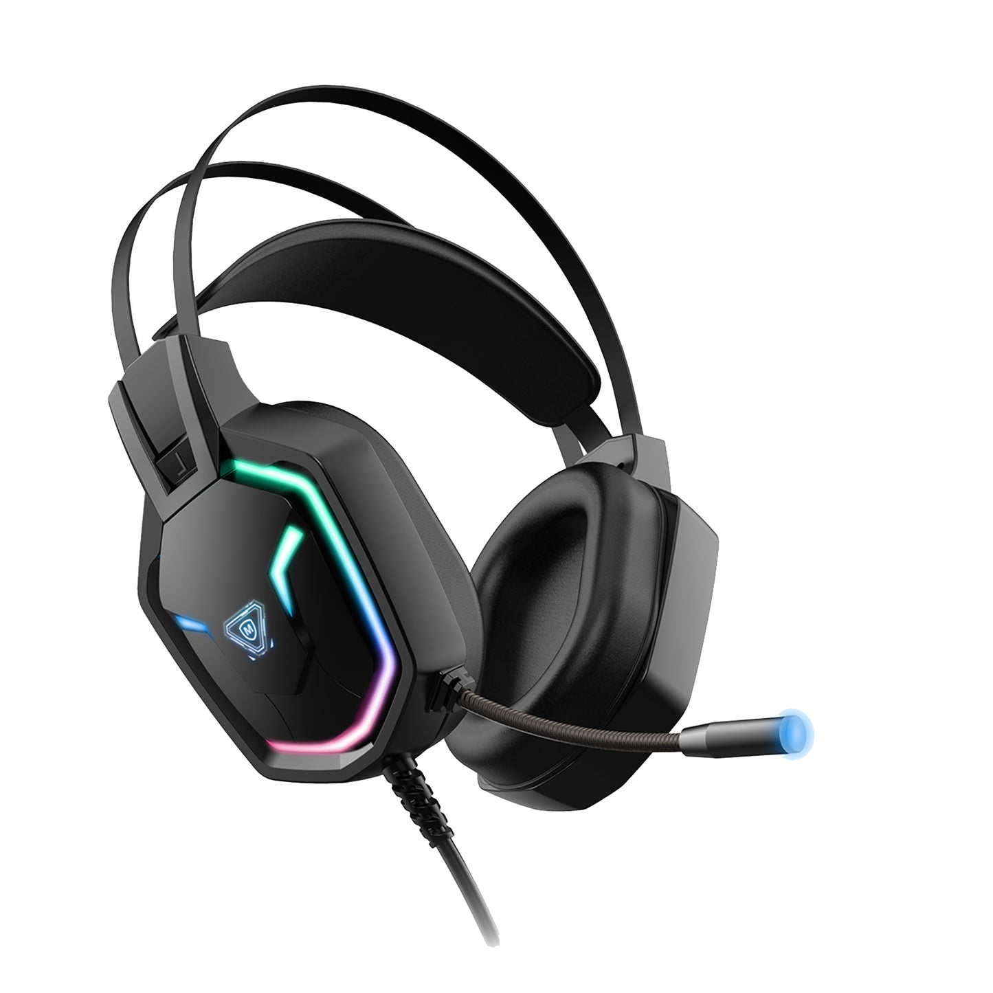 7.1 Surround RGB Gaming Headset Automatic Adjustment Headband Rainbow Light