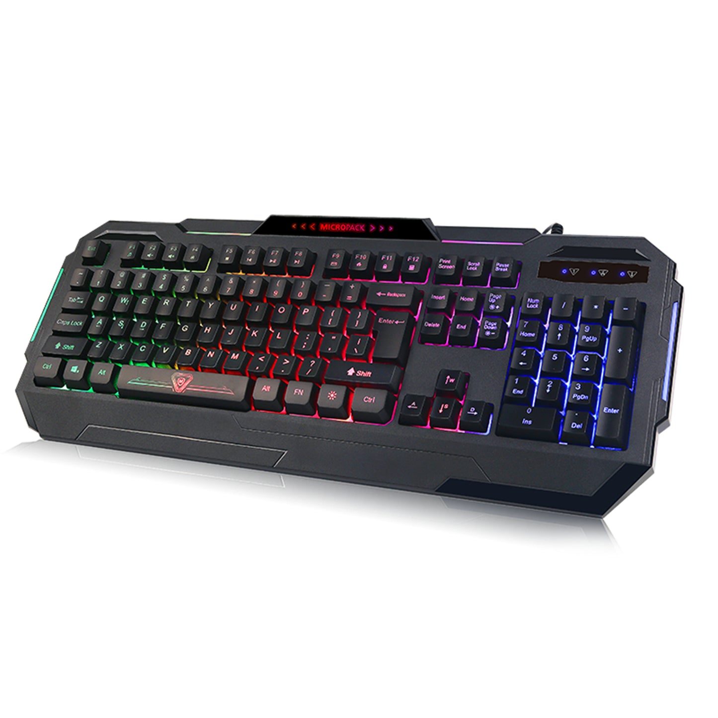 Rainbow Backlit Gaming Keyboard 4-fn + Multimedia Key and Windows Lock USB 2.0