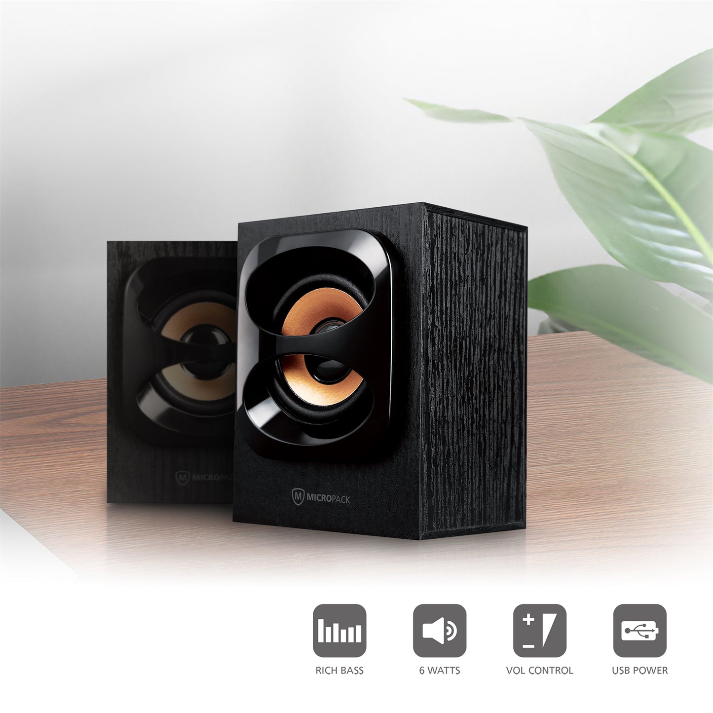 Rich Sound Multimedia Speaker USB+AC Power Ensure Sound Quality and Reduce Noise