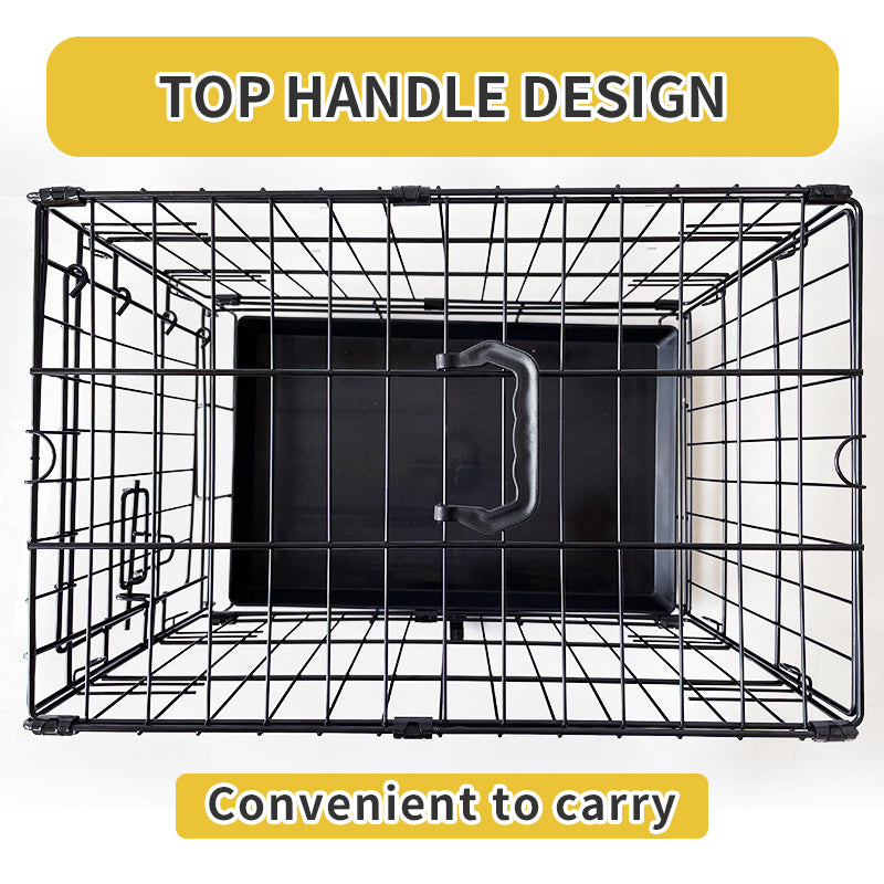 42" Pet Dog Cage Kennel Metal Crate Enlarged Thickened Reinforced Pet Dog House