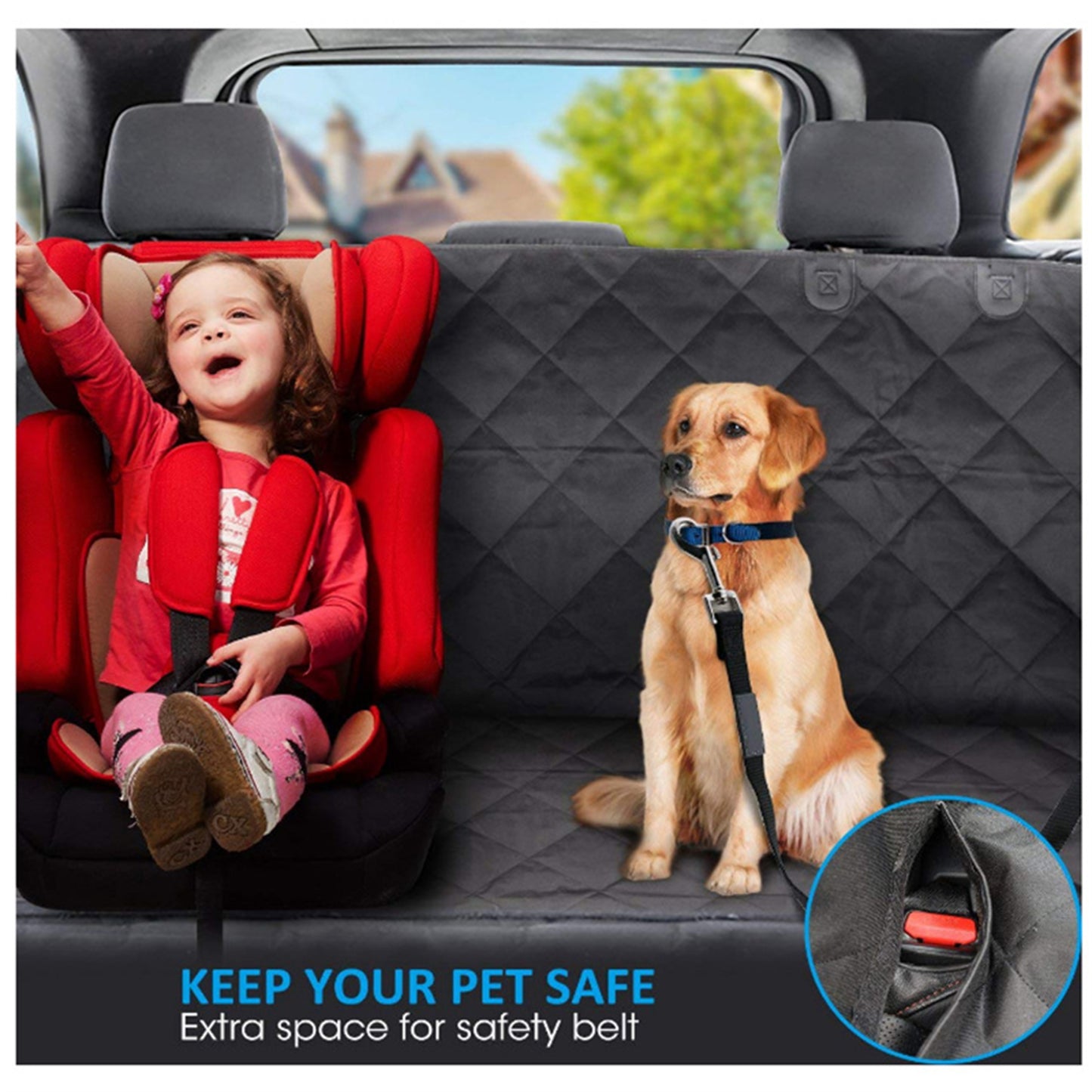 Pet Car Seat Cover Hammock Anti-skid Protective Pad Waterproof Cat and Dog Back Seat