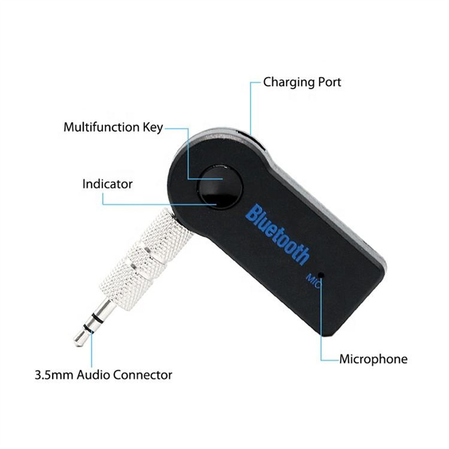 Mobax Car Bluetooth Wireless Transmitter Receiver Audio Adapter 3.5mm Speaker