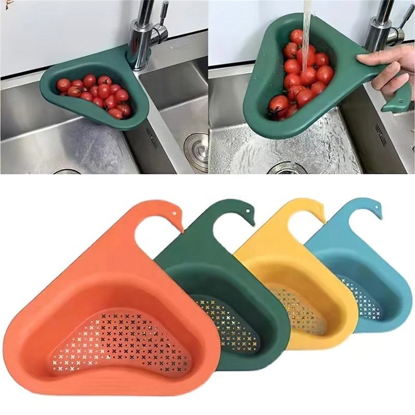 cookingstuff Sink Kitchen Storage Drain Basket Rack Strainer Non-Perforated Vegetable Basket