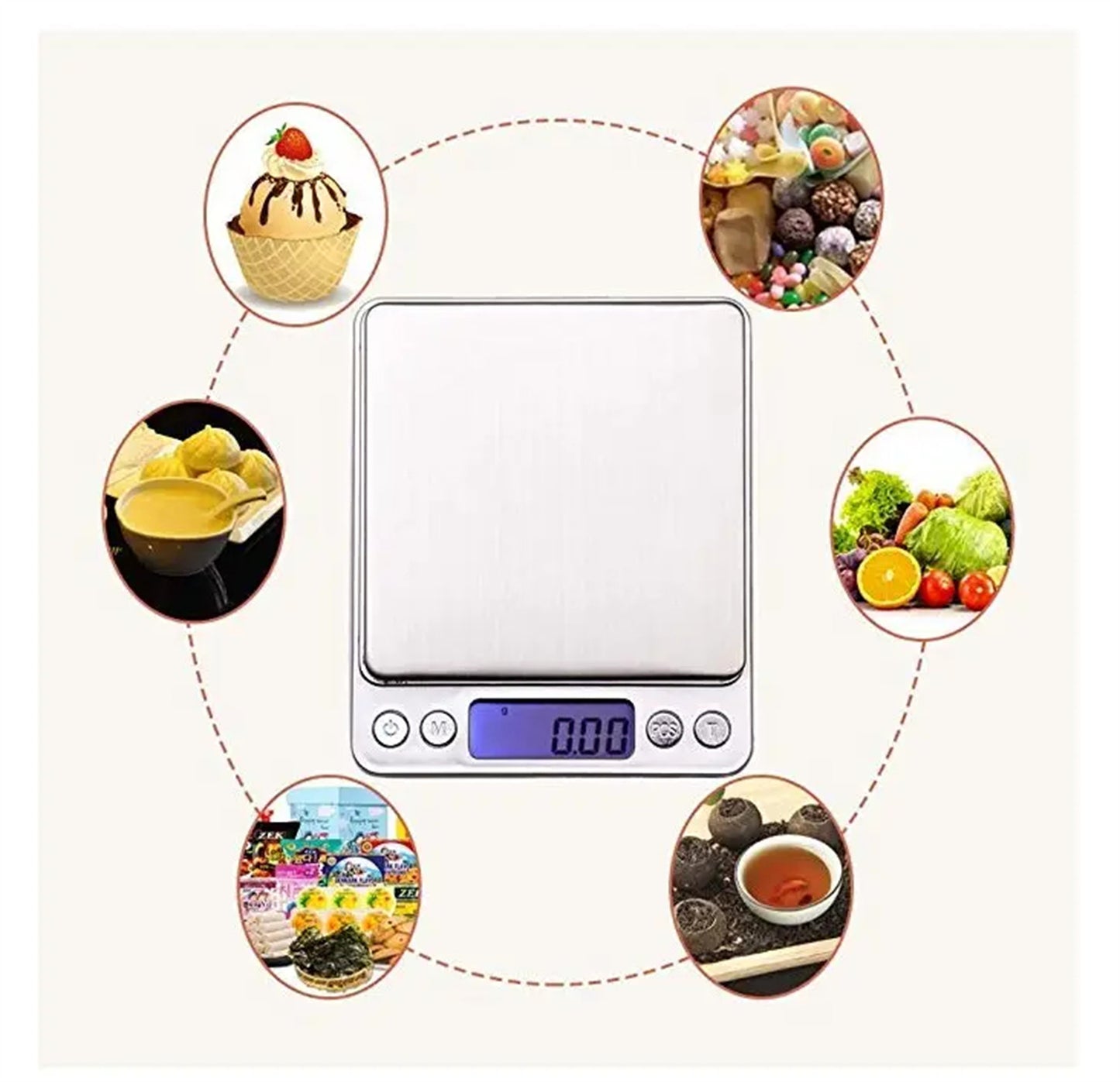 Cookingstuff Electronic Digital Kitchen Coffee Scale Stainless Steel Household Small 3kg