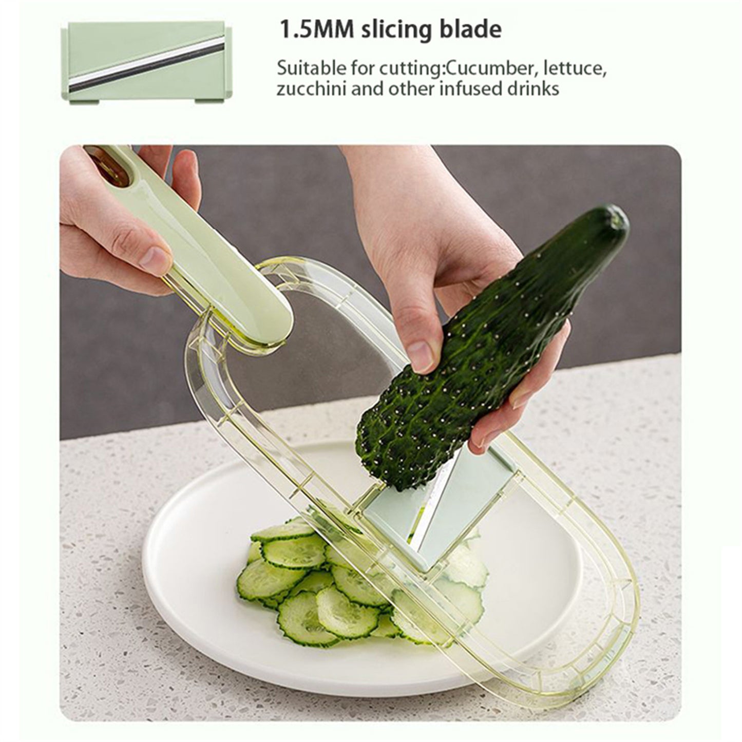 Cookingstuff Multi-Functional Household Fruit Cutter Chopper Fruit Vegetable Peeler Green