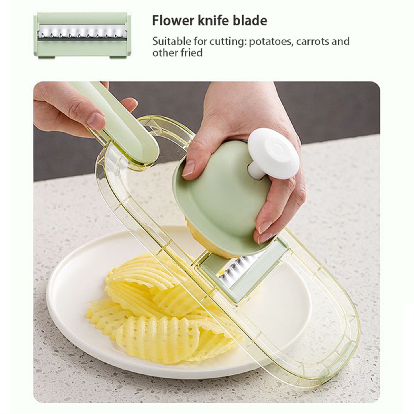 Cookingstuff Multi-Functional Household Fruit Cutter Chopper Fruit Vegetable Peeler Green