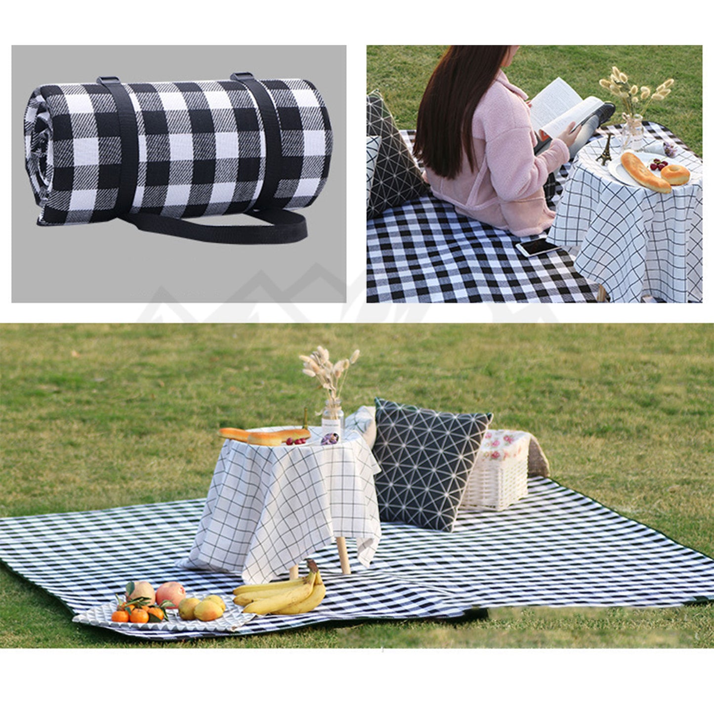 Mountgear Outdoor Camping Picnic Blanket Damp-proof Mat Thickening Waterproof Mat L