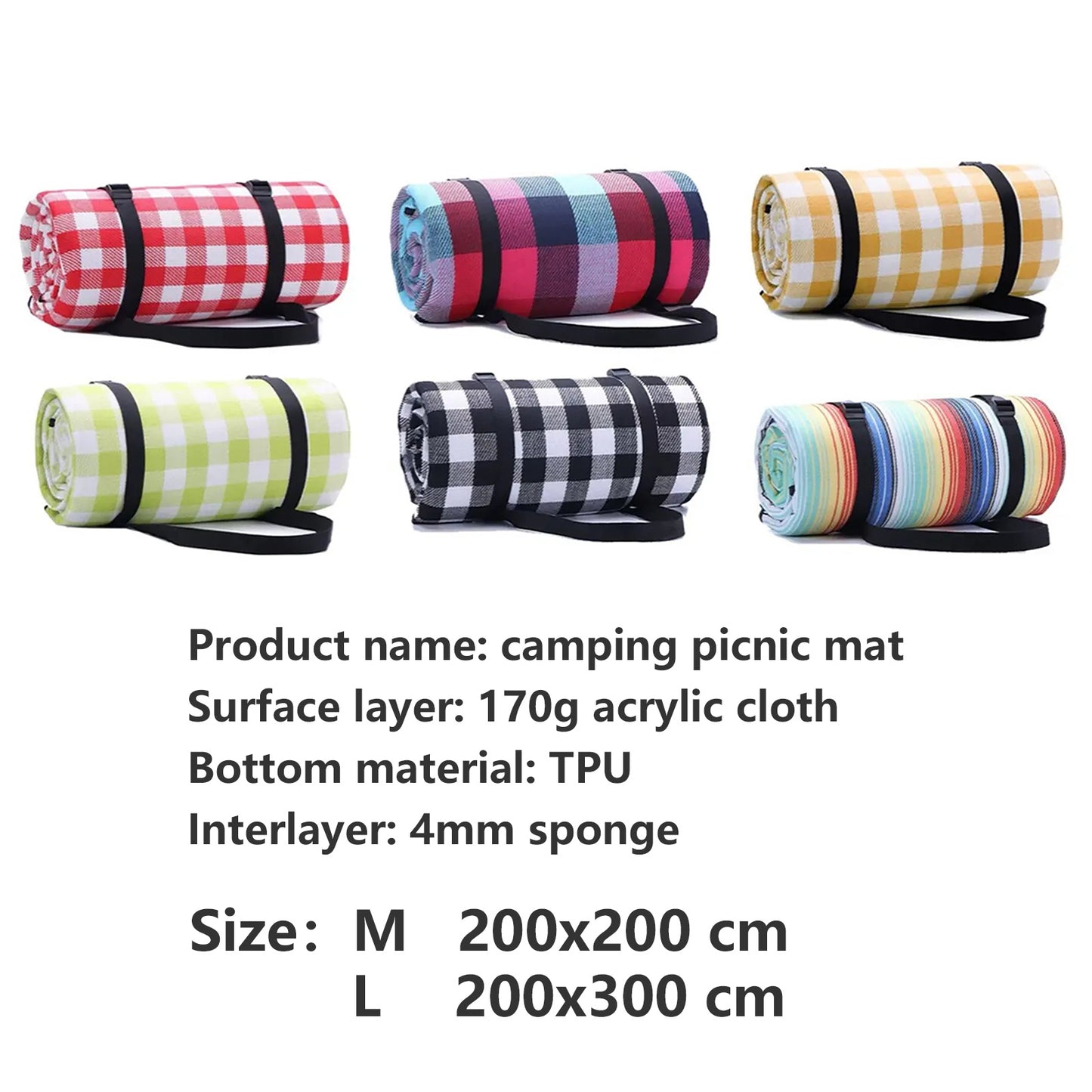 Mountgear Outdoor Waterproof Picnic Mat Damp-proof Mat Thickened Field Camp  Beach Mat L