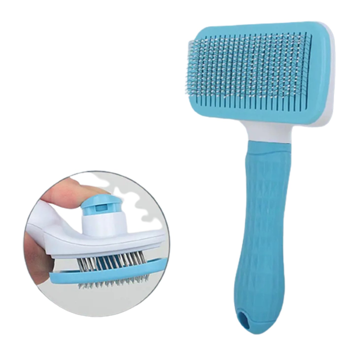 Pawfriends Pet Dog Cat Grooming Comb Brush Tool Gently Removes Loose Knots Mats Blue