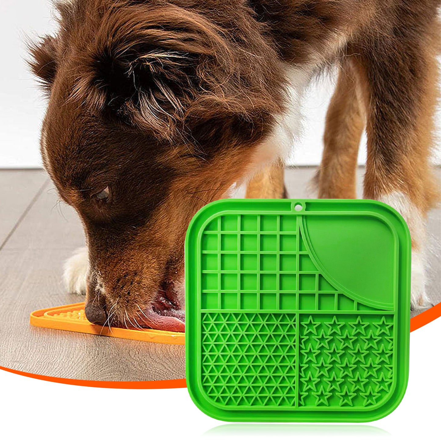 Pawfriends Dog Cat Pet Licking Pad Anti-Anxiety Toy Slow-Feeding Licking Pad Green