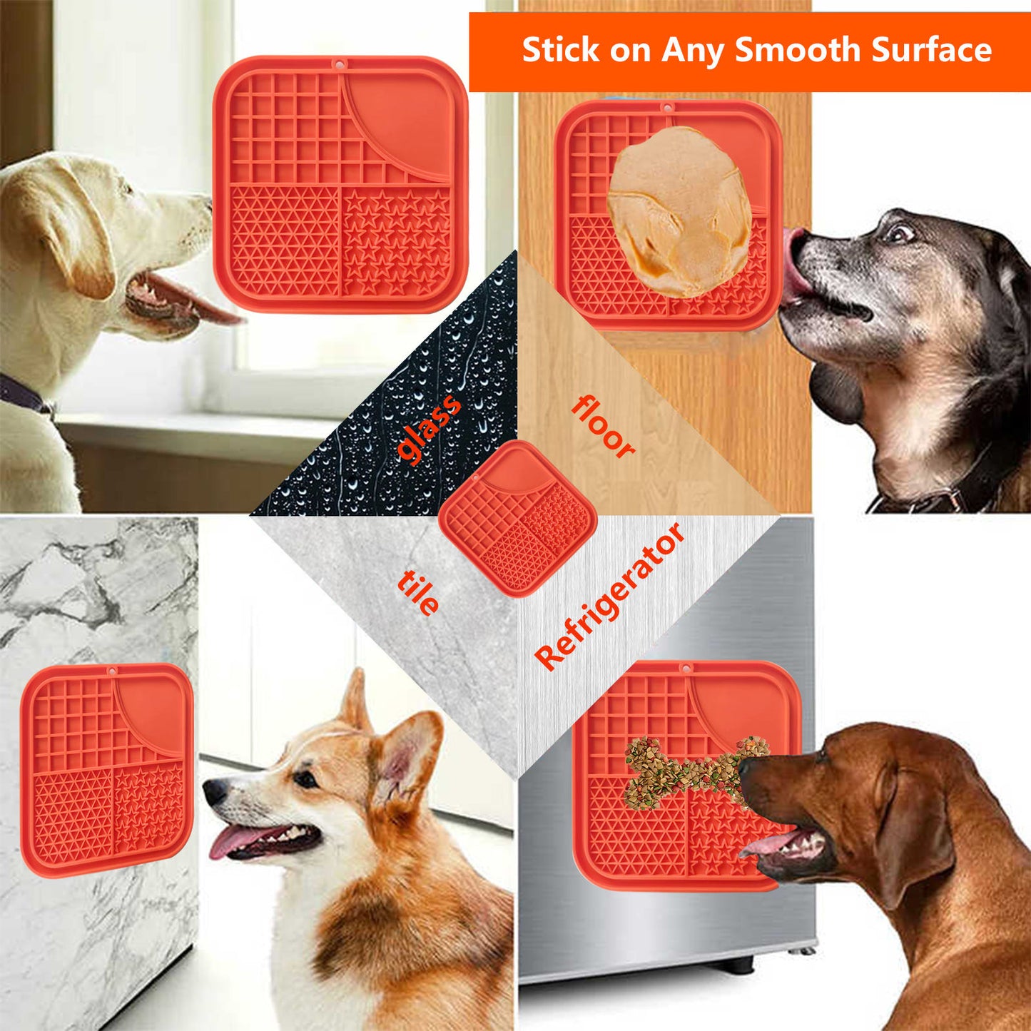 Pawfriends Dog Cat Pet Licking Pad Anti-Anxiety Toy Slow-Feeding Licking Pad