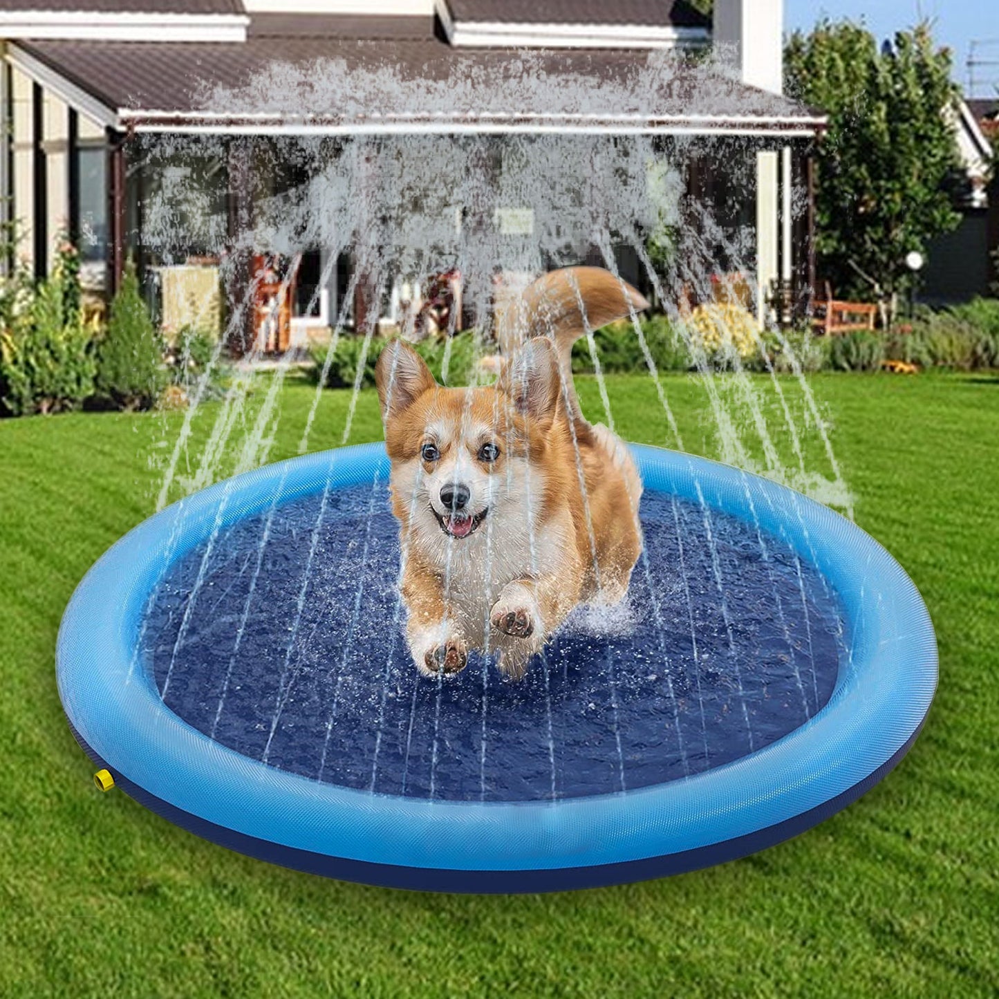 Pawfriends Thick Anti-Skid Pet Water Spray Mat Children Playing Outdoor Water Spray Mat M