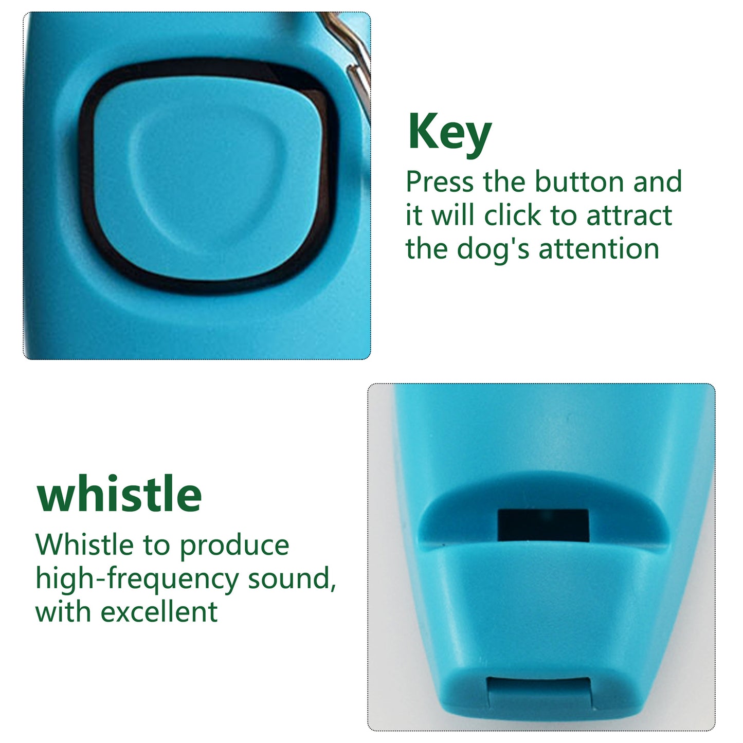 Pawfriends Pet Dog Training Clicker Cat Puppy Button Click Trainer Obedience Recall Whistle