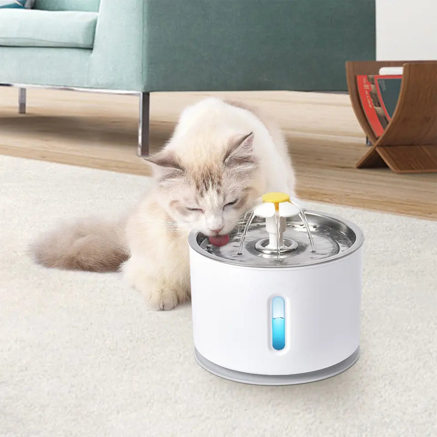 Pawfriends LED Automatic Electric Pet Water feeder Dog Cat Plastics Drinking Dispenser