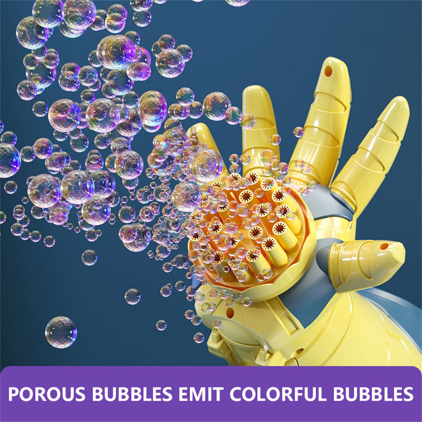 Bubblerainbow Porous Luminous Bubble Gun for Kids Fully Automatic Leak-proof Children Toy