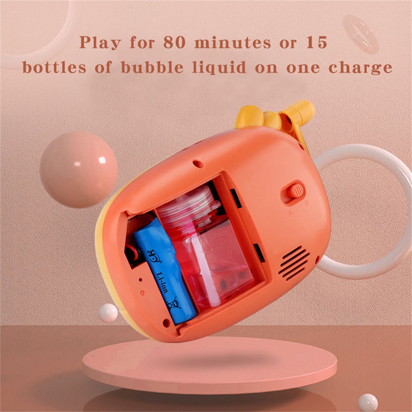 Bubblerainbow Electric Bubble Machine Children Blowing Bubbles Hand-held Baby Bubble Water Toy