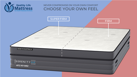 Serenity King Split Feel Mattress – One Side Super Firm / Other Side Firm