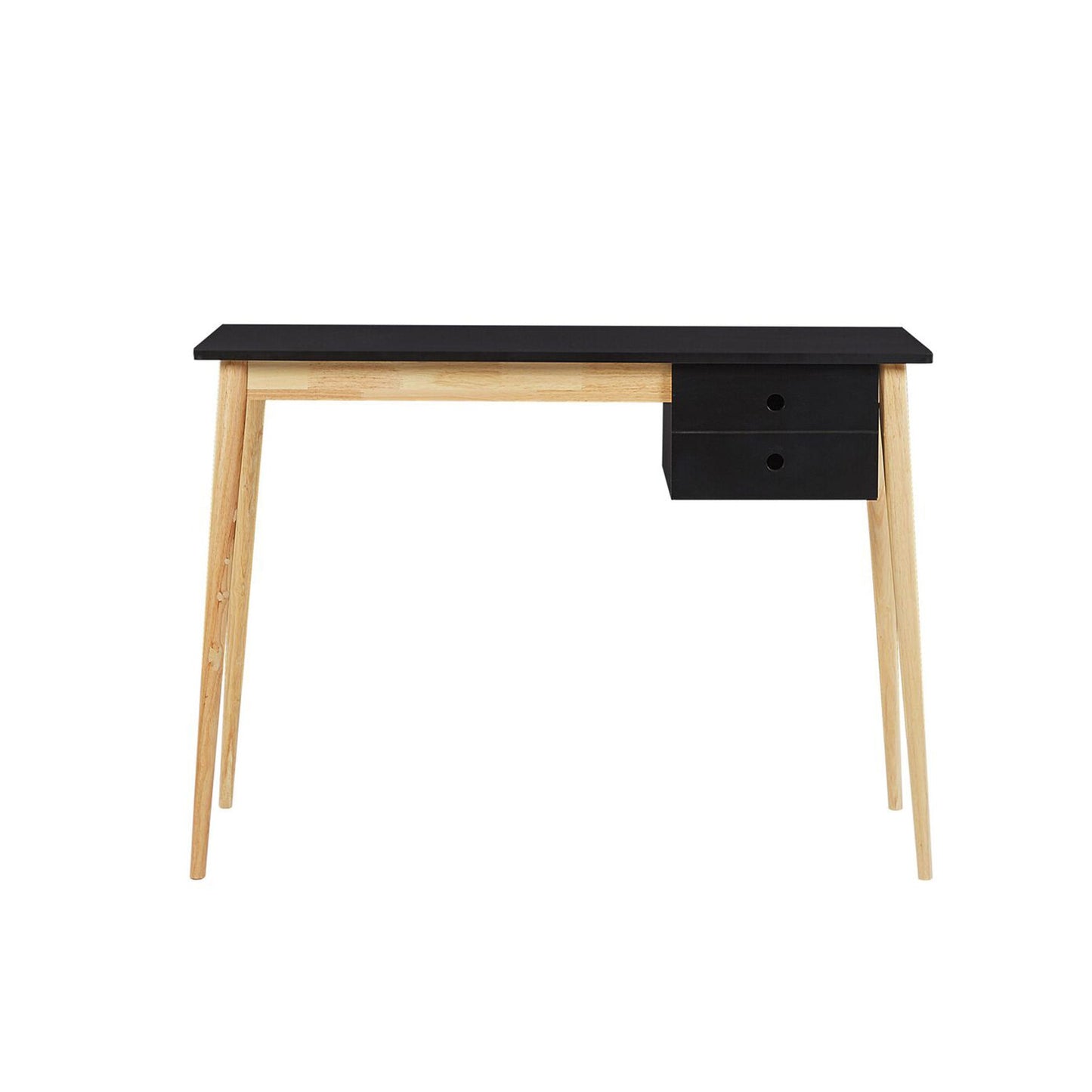 Oslo Desk with Drawer in Black & Natural