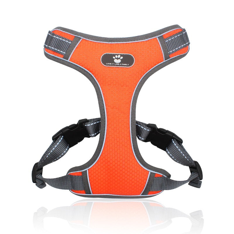 Love It No Pull Pet Harness Vest - Orange Medium