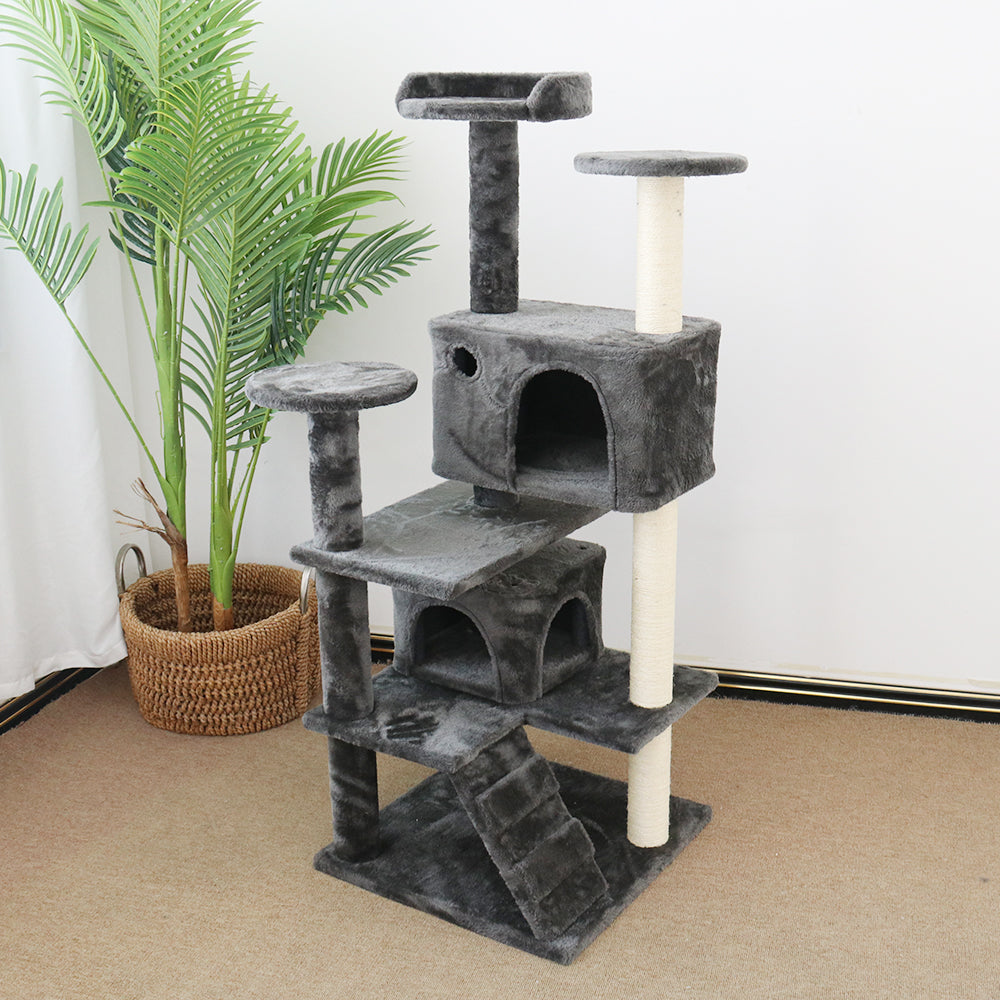 CATIO Chipboard Flannel Cat Scratching Tree - Abstract Deluxe 50x50x127cm