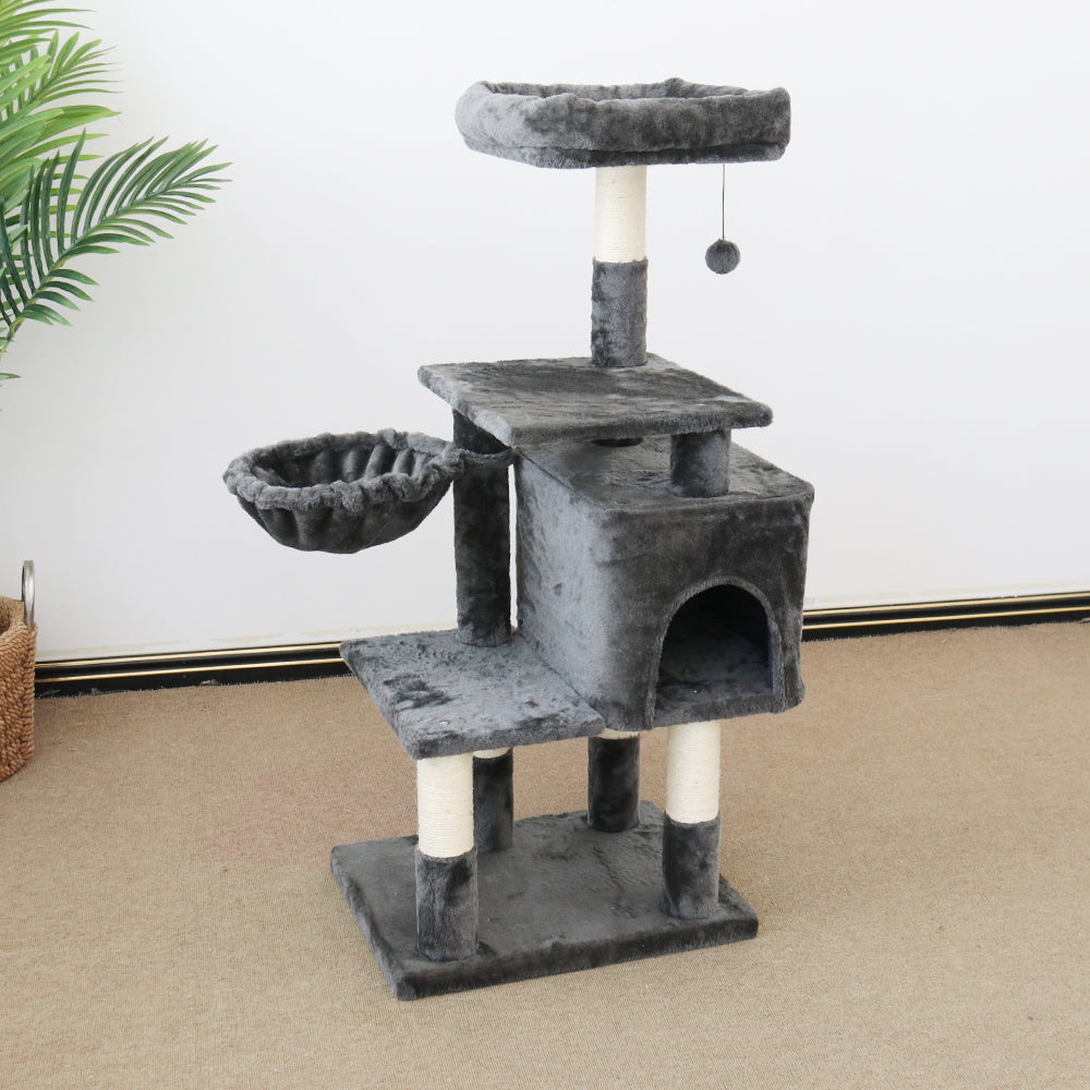 CATIO Chipboard Flannel Cat Scratching Tree - Abode 112cm