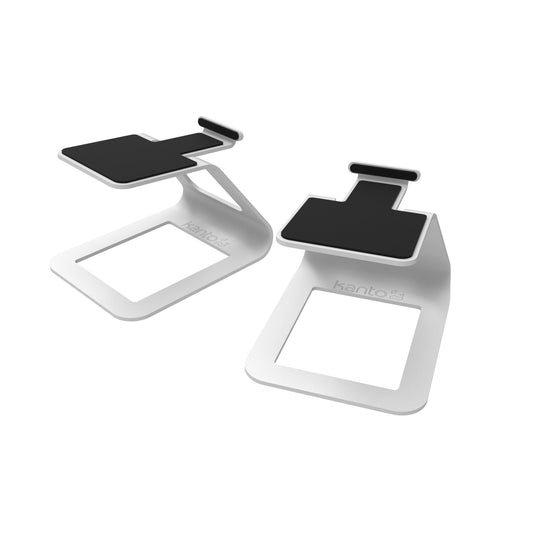 Kanto SE2W Elevated Desktop Speaker Stands for Small Speakers - Pair, White
