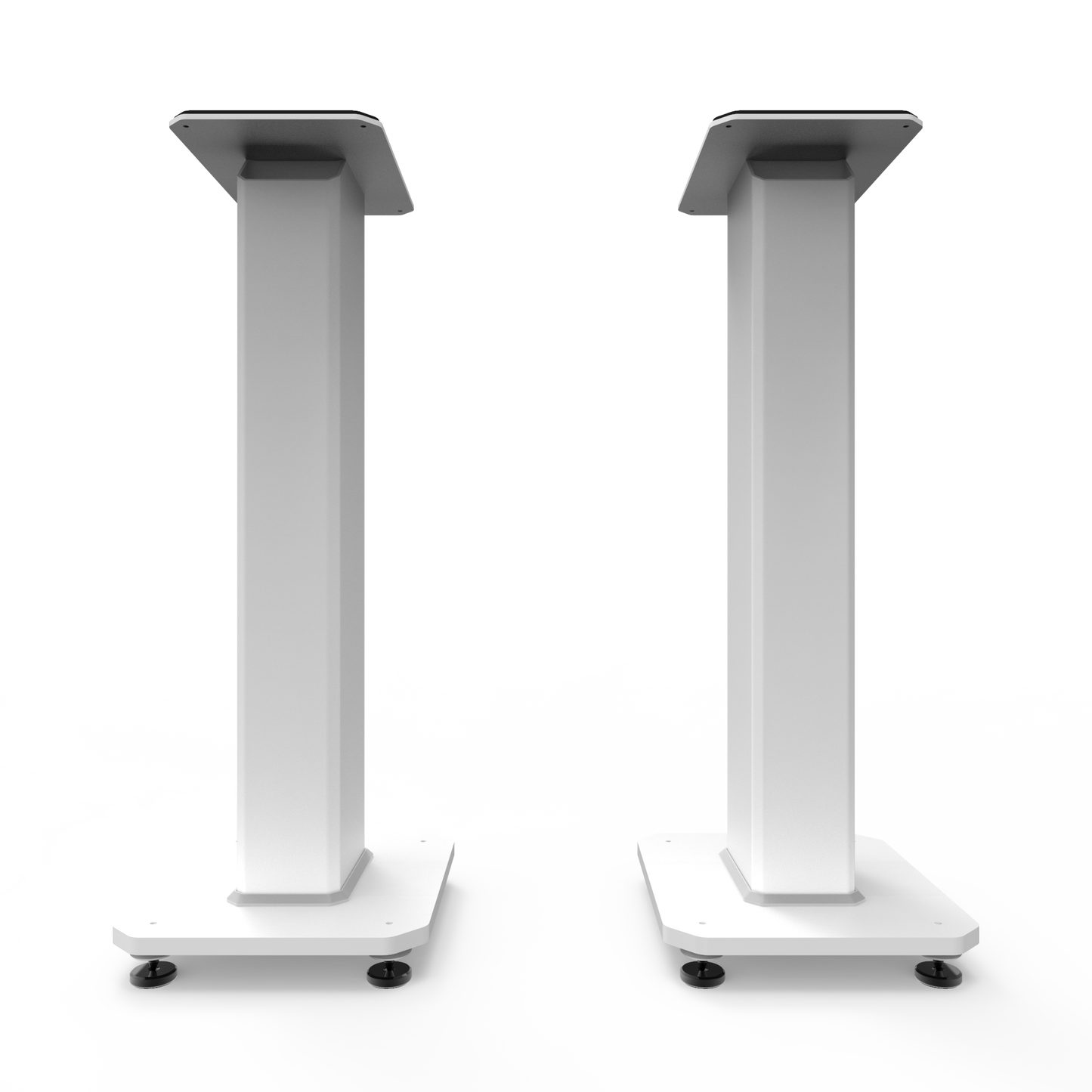 Kanto SX26W 26" Tall Fillable Speaker Stands with Isolation Feet - Pair, White