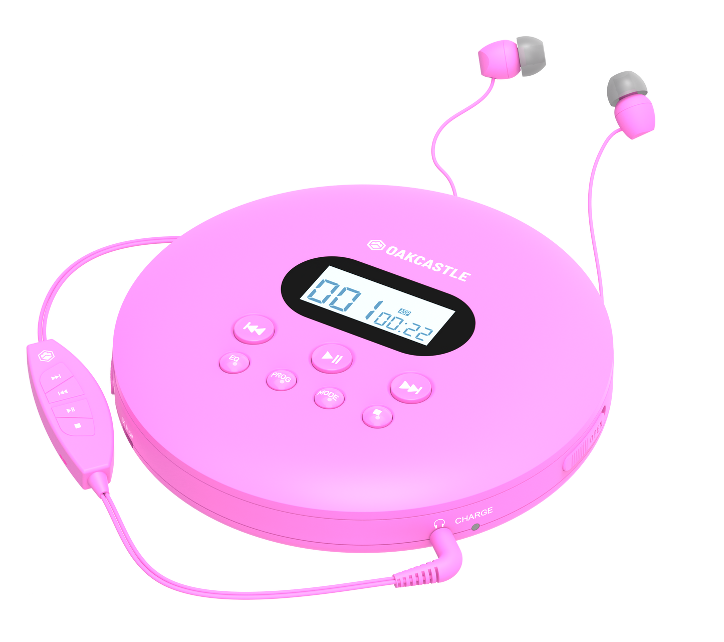 Majority Oakcastle CD100 Bluetooth Portable CD Player - Pink