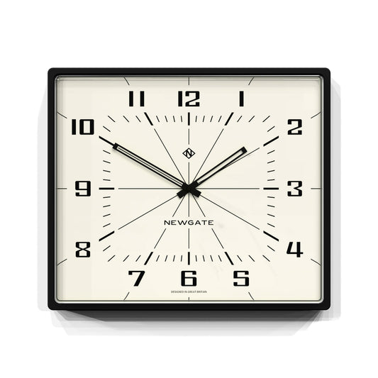 Newgate Box Office Wall Clock Silicone Cave Black