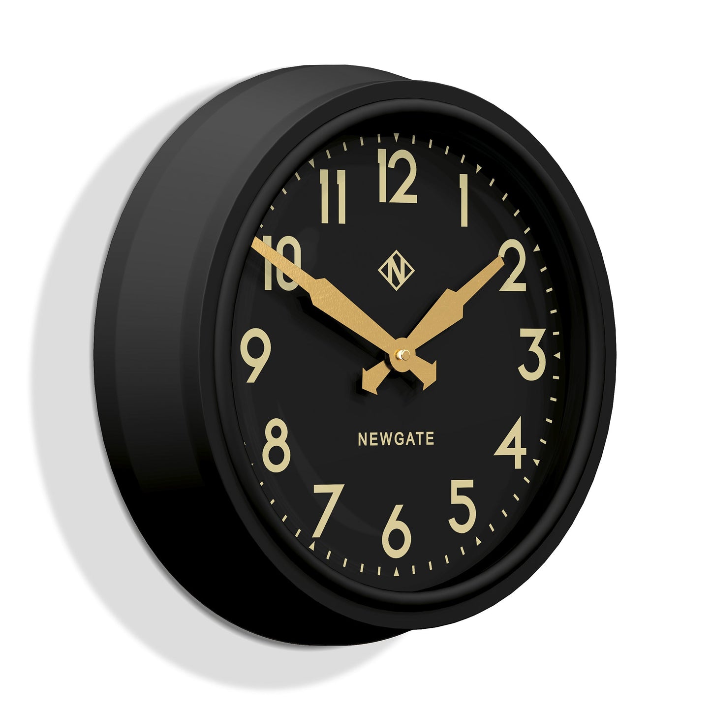 Newgate 50S Electric Clock Black Reverse Dial