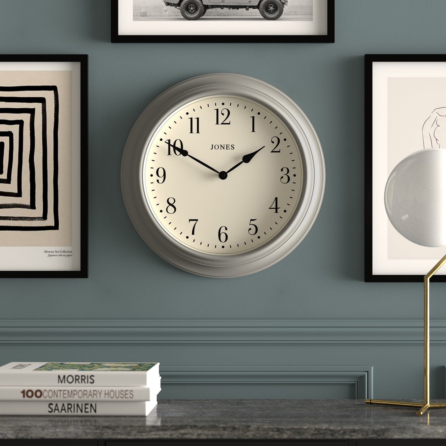 Newgate Jones Supper Club Clock Cloud Grey