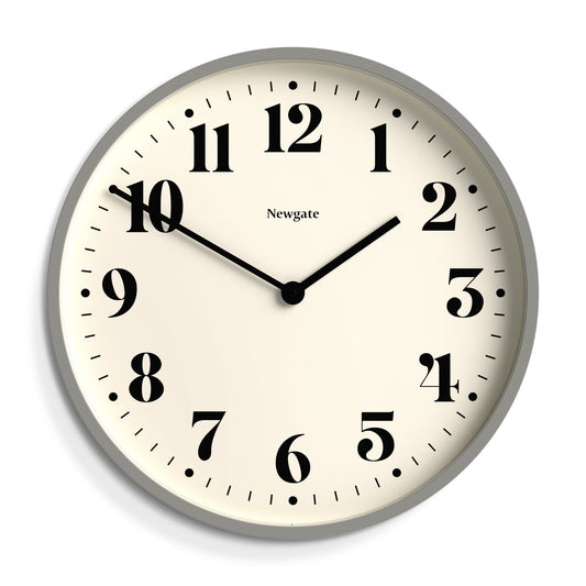 Newgate Number Two Wall Clock Matte Posh Grey