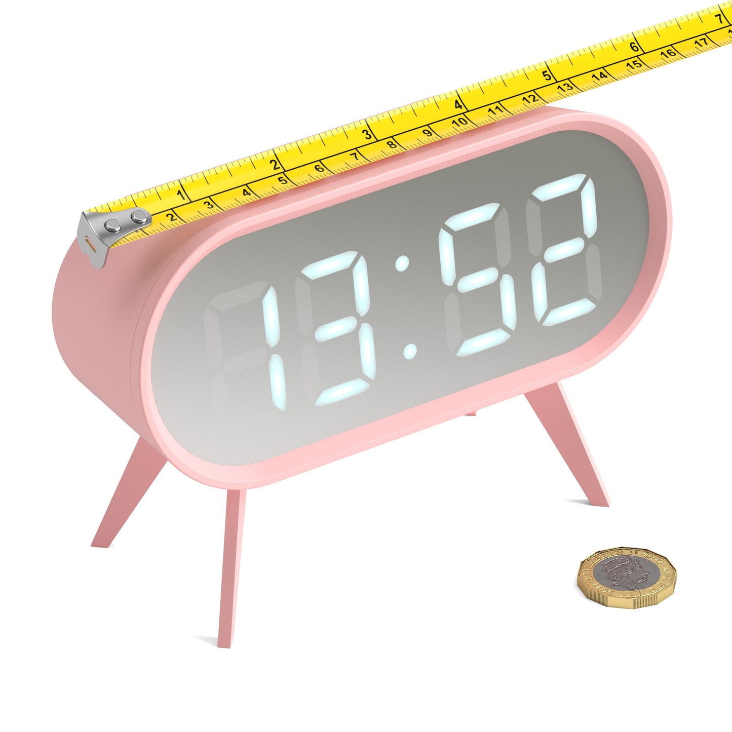 Newgate Space Hotel Cyborg Led Alarm Clock Pink