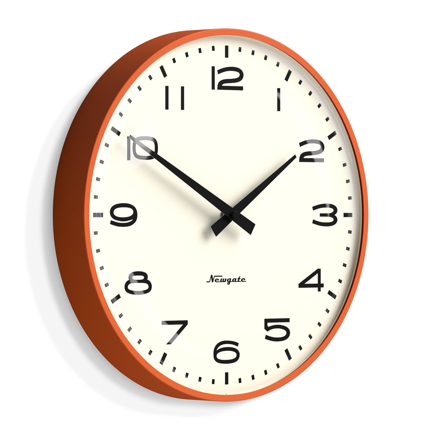 Newgate Radio City Wall Clock - Matte Pumpkin Orange