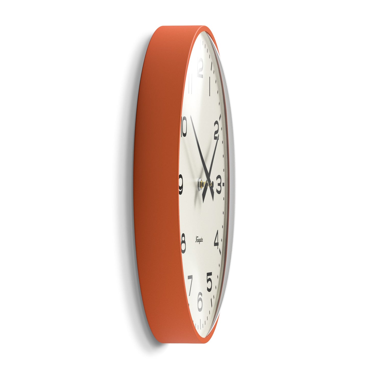 Newgate Radio City Wall Clock - Matte Pumpkin Orange