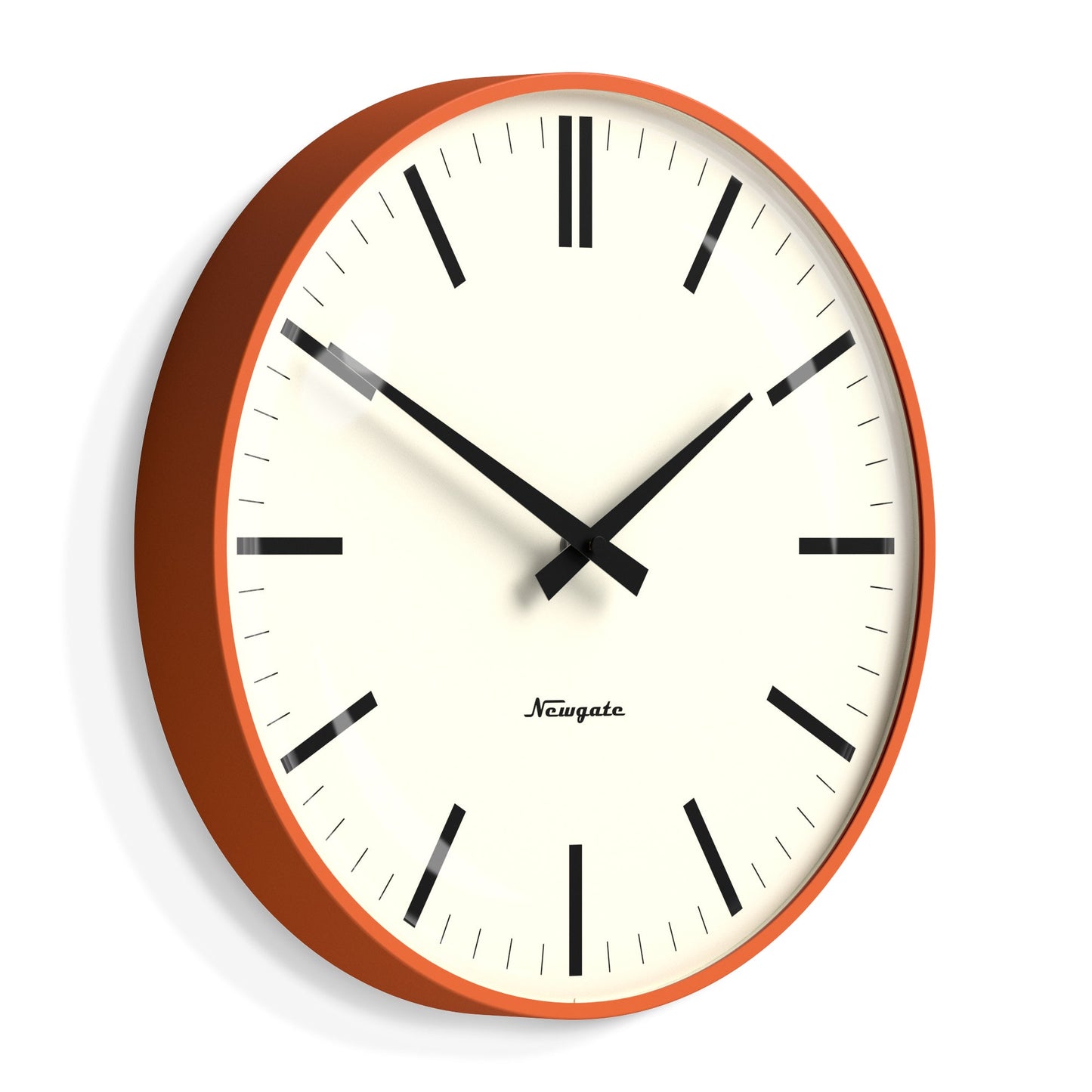 Newgate Radio City Wall Clock - Matte Pumpkin Orange