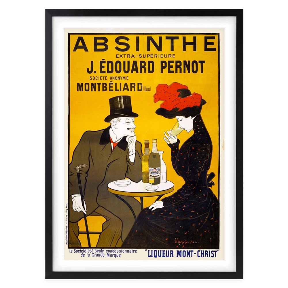 Wall Art's Absinthe J.Edouard Pernot Large 105cm x 81cm Framed A1 Art Print