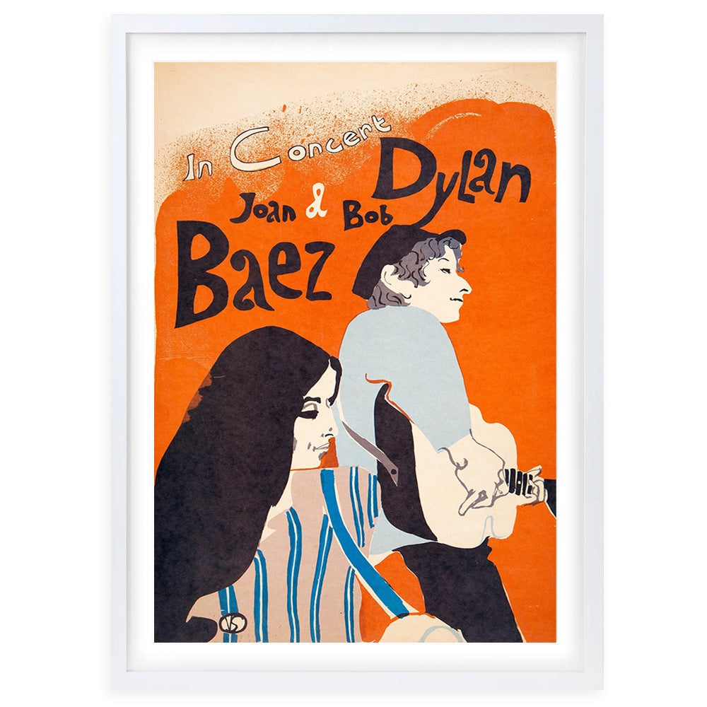 Wall Art's Bob Dylan Joan Baez 1965 Large 105cm x 81cm Framed A1 Art Print