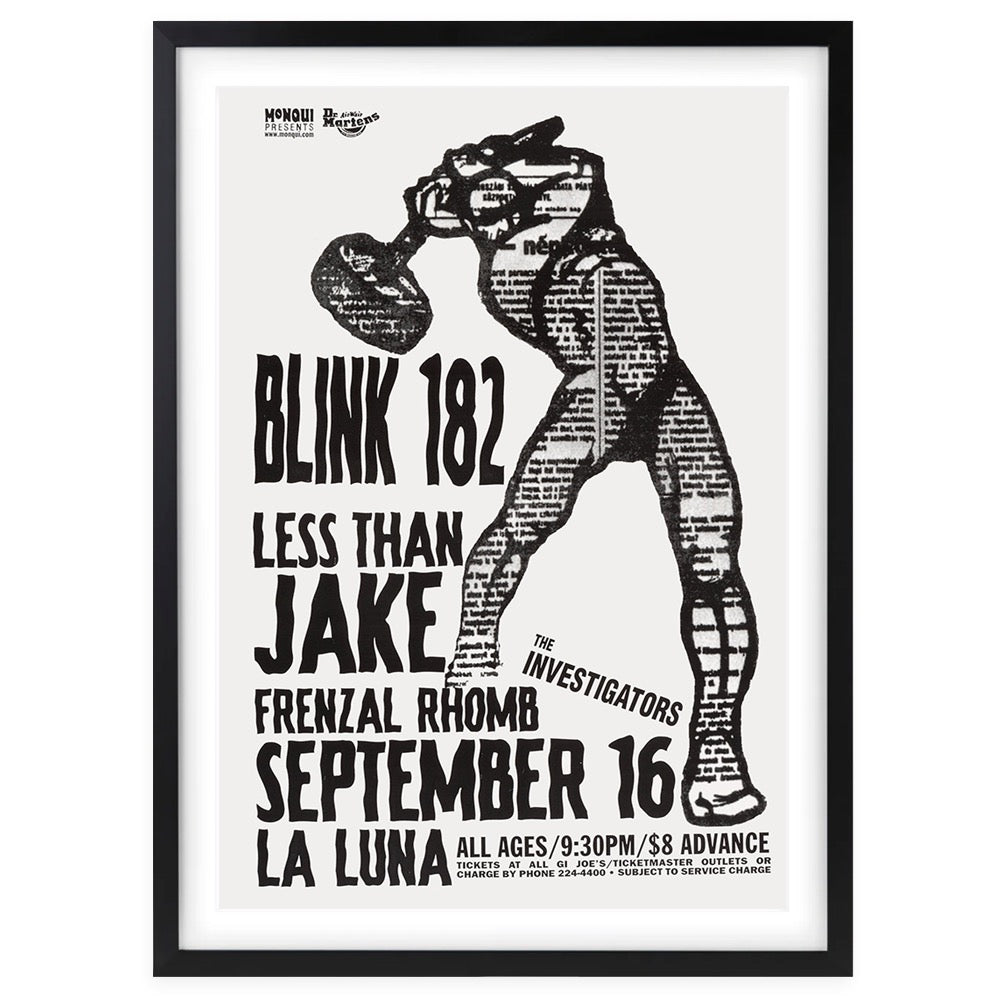 Wall Art's Blink-182 - Less Than Jake - 1997 Large 105cm x 81cm Framed A1 Art Print