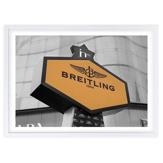 Wall Art's Breitling Sign Large 105cm x 81cm Framed A1 Art Print