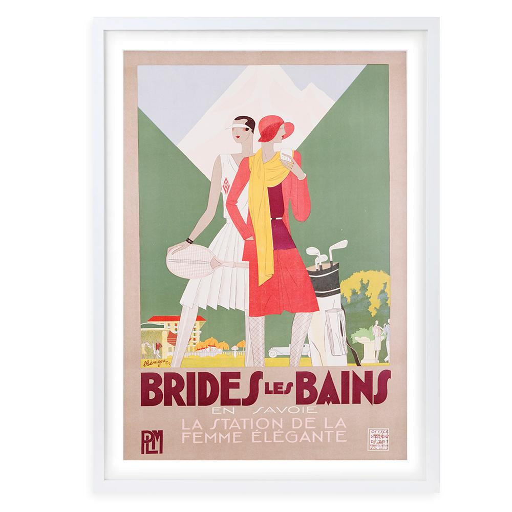 Wall Art's Brides Des Bains Large 105cm x 81cm Framed A1 Art Print